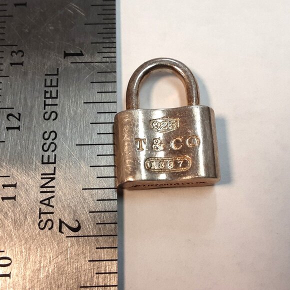 Tiffany & Co. 1837 Sterling Silver 925 Padlock Lock Charm Pendant Non-Openable - Picture 3 of 4